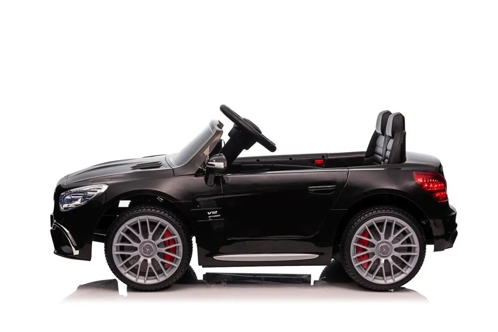 licencirani auto na akumulator mercedes sl65 s lcd - crni/lakirani - slika 3
