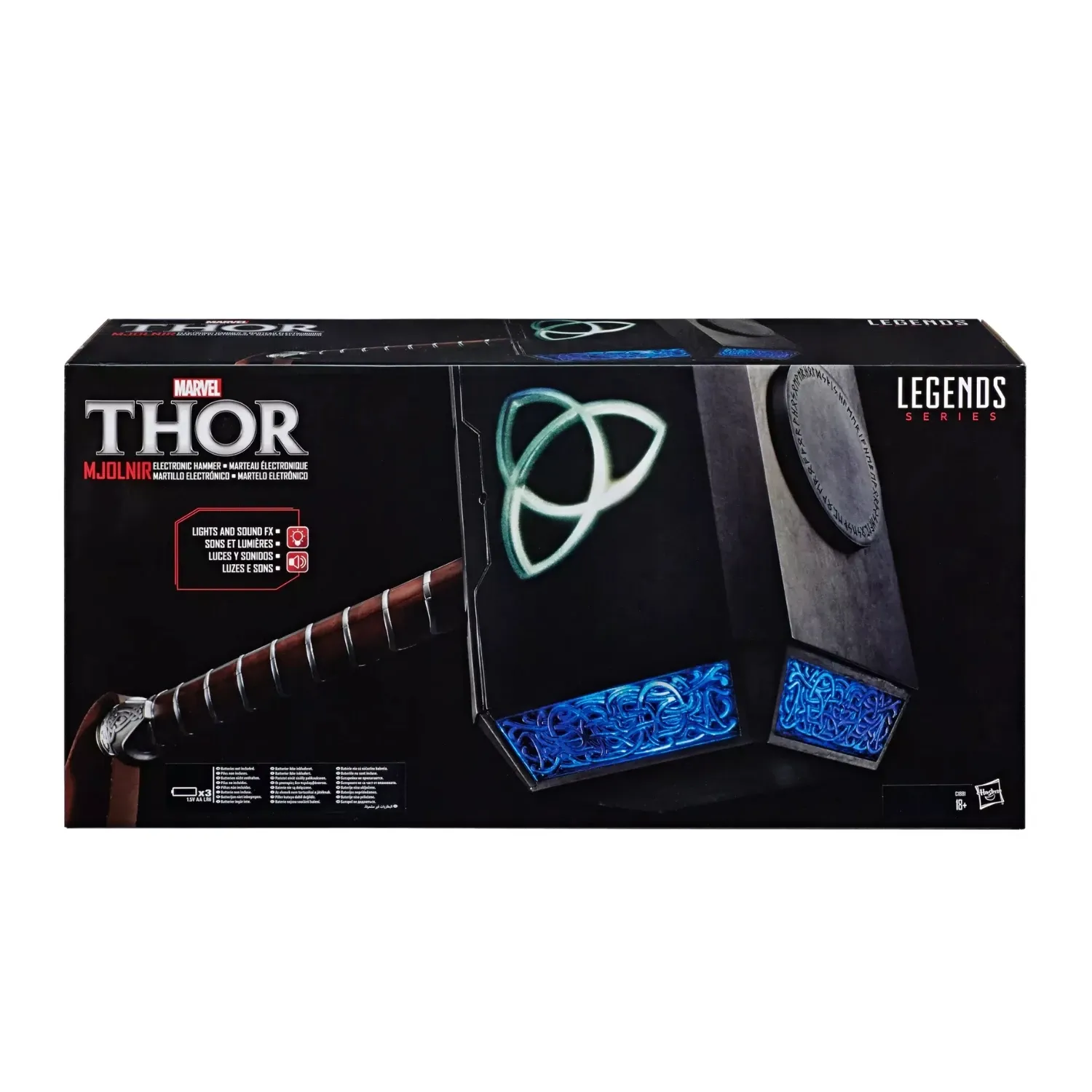 marvel legends series: thor – mjolnir hammer replica - slika 8