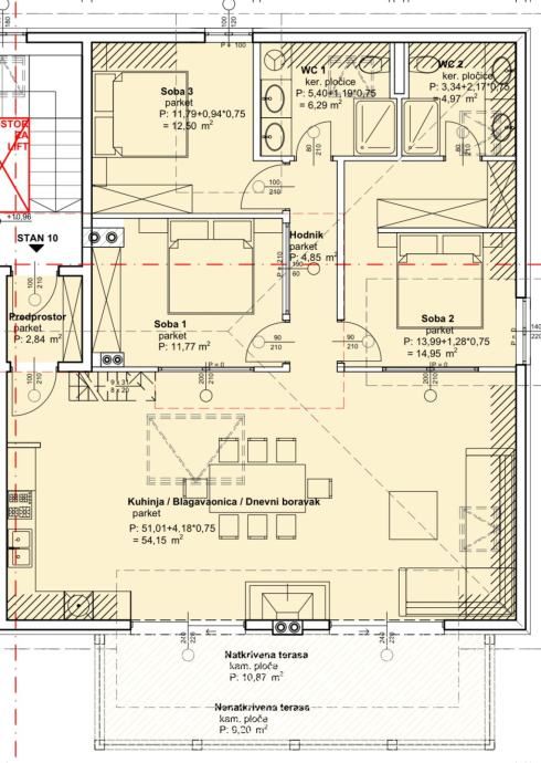 luksuzni stan, 138m2 sa galerijom i pogledom na grad i more - slika 9