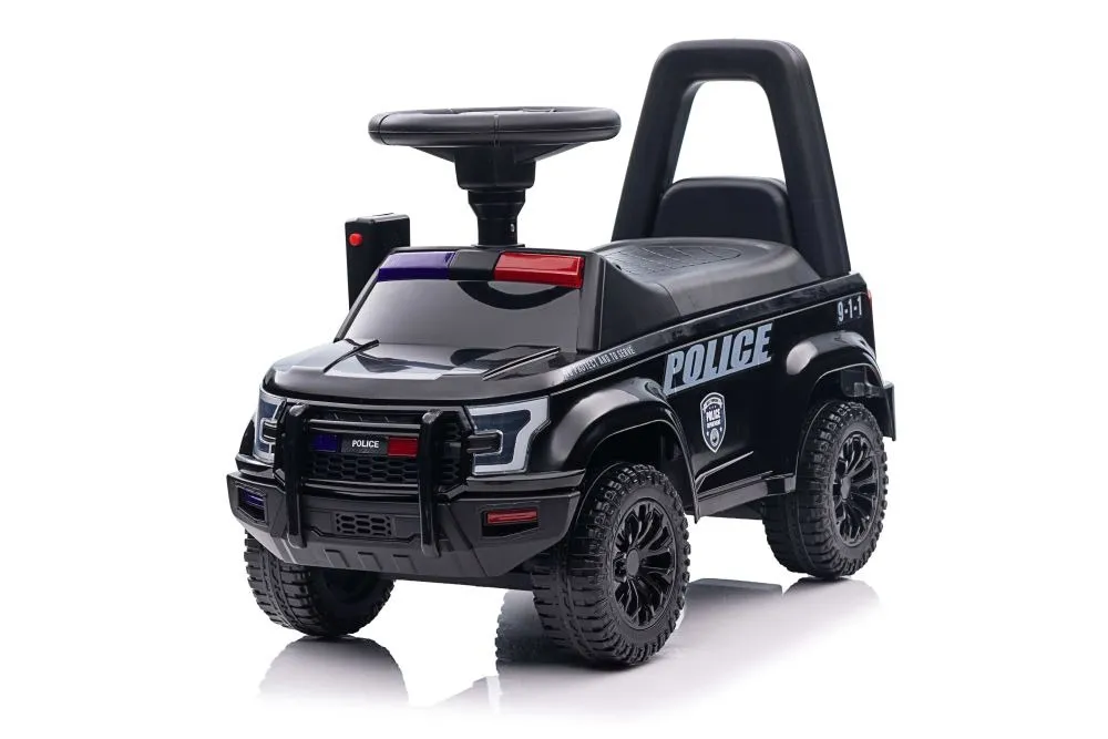 dječja guralica police - crna - slika 2