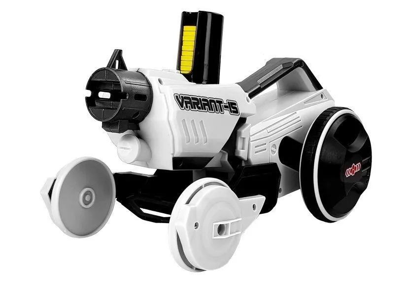 gun launcher car 2 in 1 remotely operated foam discs white - slika 3
