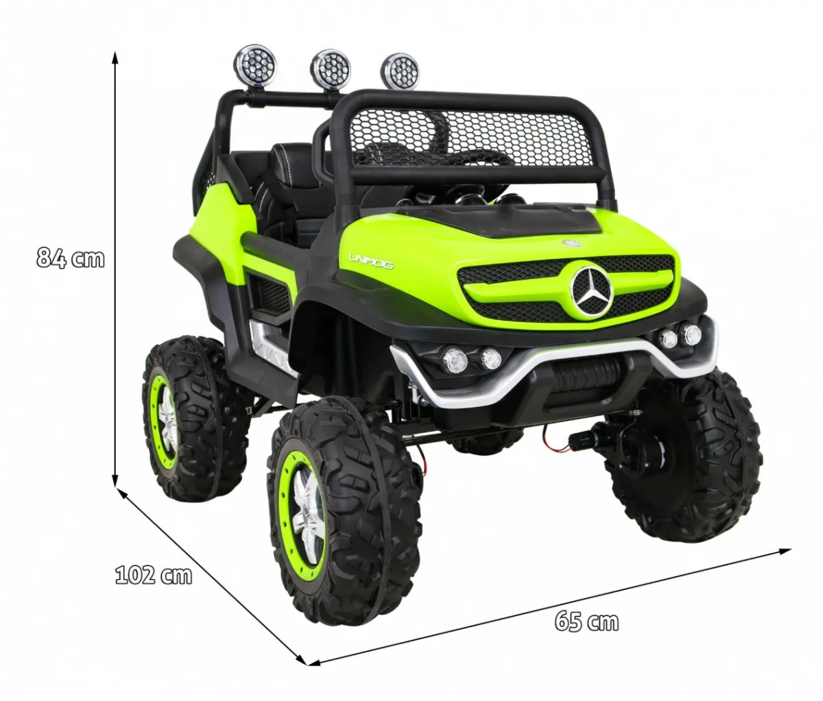 licencirani auto na akumultor mercedes benz unimog s - zeleni - slika 2