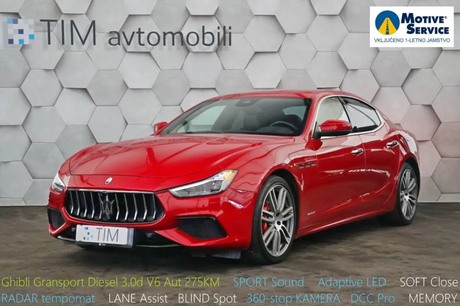 Maserati Ghibli Diesel 3.0d V6 Aut 275KS Adapt.LED RADARtemp - Ljubljana