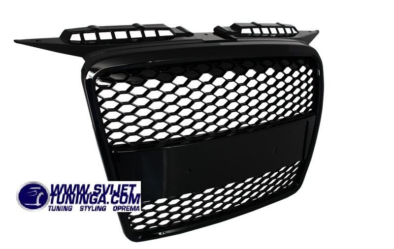 Maska Za Audi A3-8p- 2004-2007 - Rs - Izgled - Crna - Crna/krom - Županja