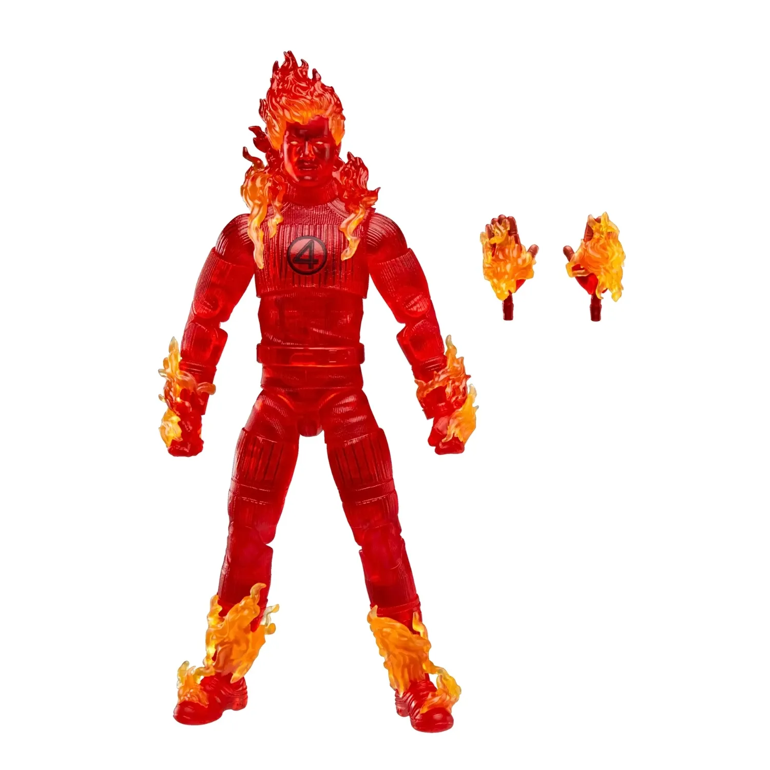 marvel legends series: the fantastic 4 – human torch figura, 15cm - slika 7