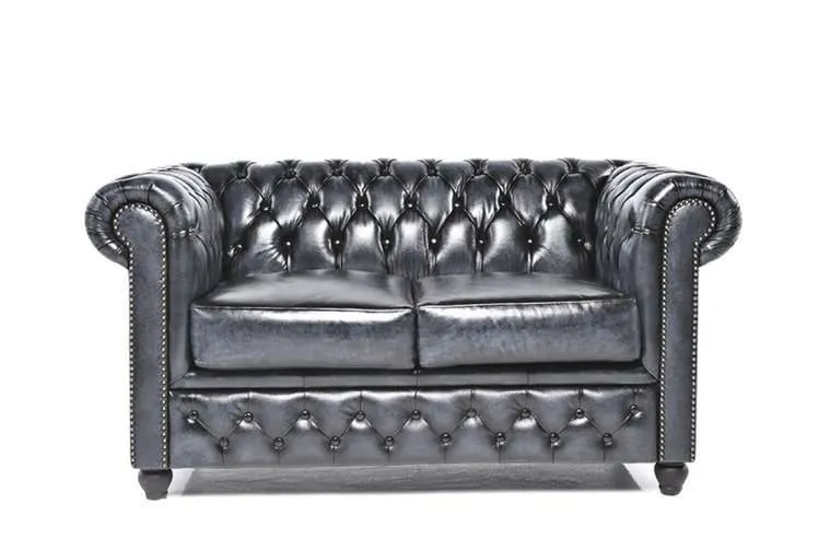 Chesterfield Dvosjed Original Leather | 2-sjedišta | Wash Off Blue - Ježdovec, Zagreb