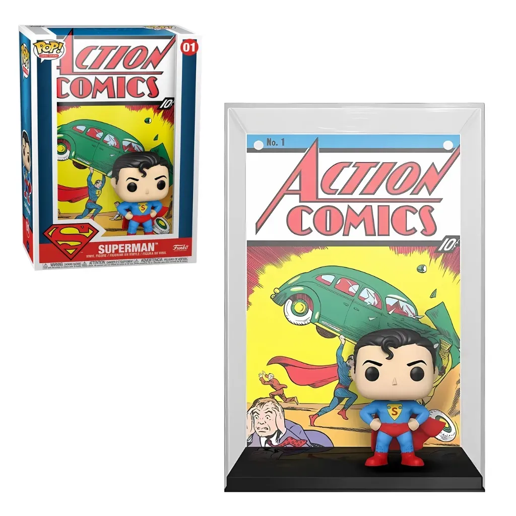 funko pop! comic cover: dc comics – superman (action comics) #01 - slika 3