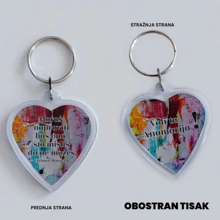 apstraktni privjesak u obliku srca s fotografijom - slika 2
