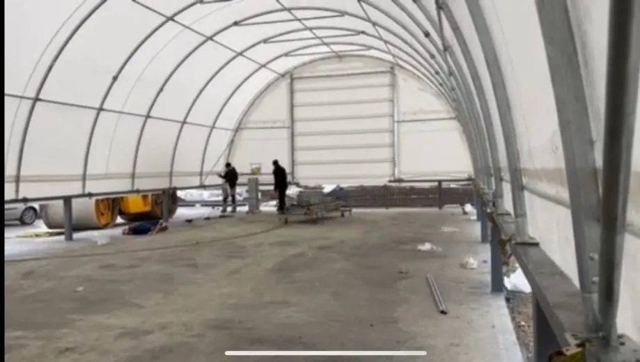 montažna hala / montažni šator 9.15x20m 4,5m (v) 183m2 dostupno odmah - slika 5