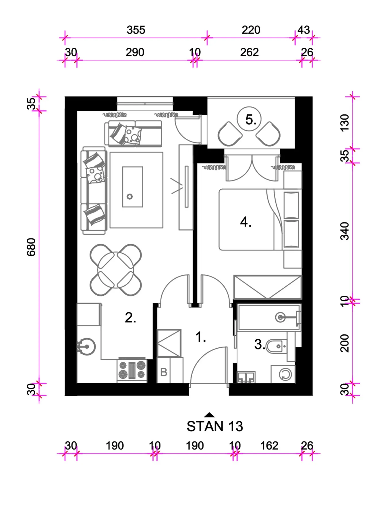 prodaja - dvosobni stan: zagreb (resnik), 35.35 m2, novogradnja - slika 7