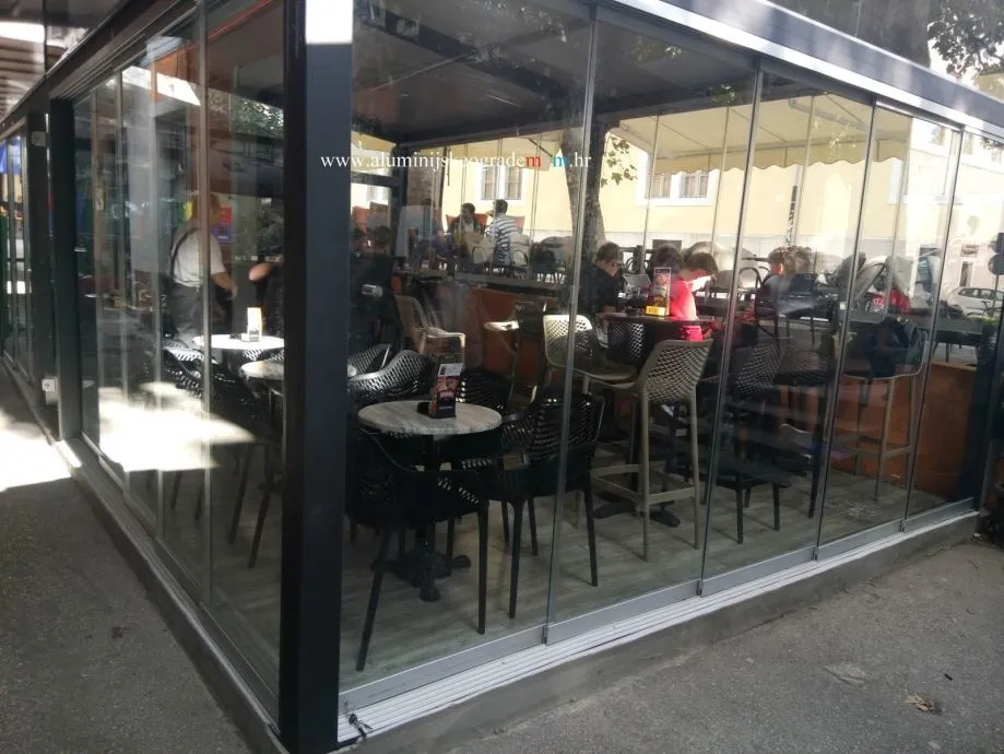 klizne staklene stijene, harmo stijene, stakleni zidovi, panoramske st - slika 4