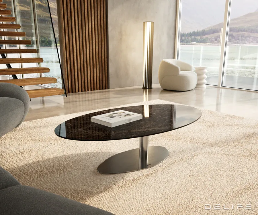 Klub stolić Edge 140x80cm, Materijal: Keramika Laminam Extra Lucidato - Čakovec