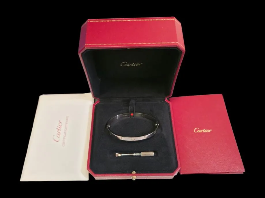 cartier love bracelet white gold / r1, rate !! - slika 7