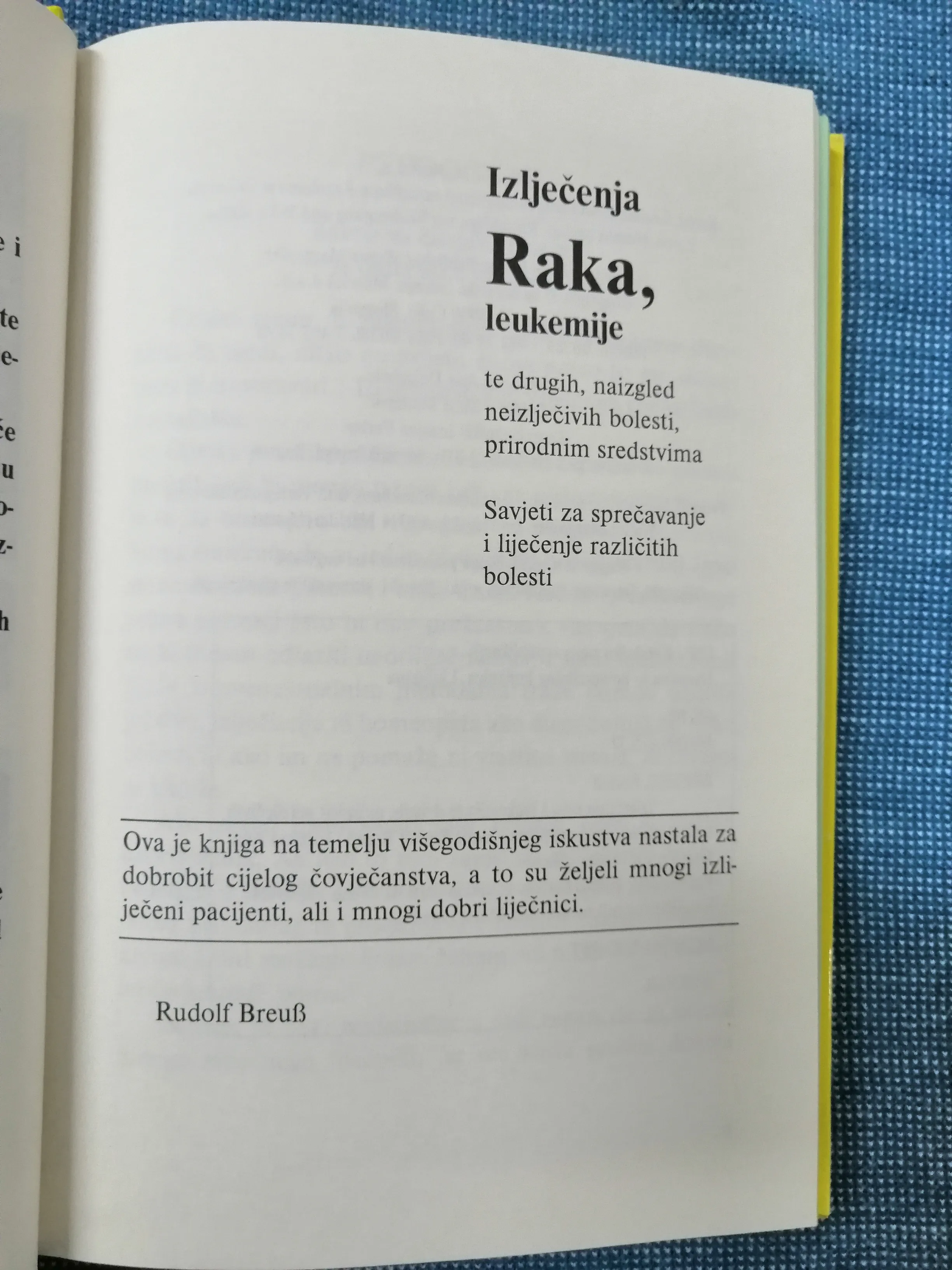 rudolf breuß – izlječenje raka, leukemije i drugih - slika 2
