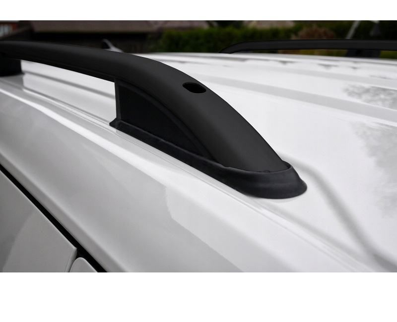 uzdužni krovni nosači za vw caddy v - crni- srebrni-top izgled- akcija - slika 4