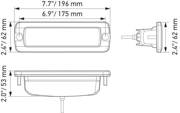 reflektor led hella bar ugradbeni 6,2" flood - slika 2
