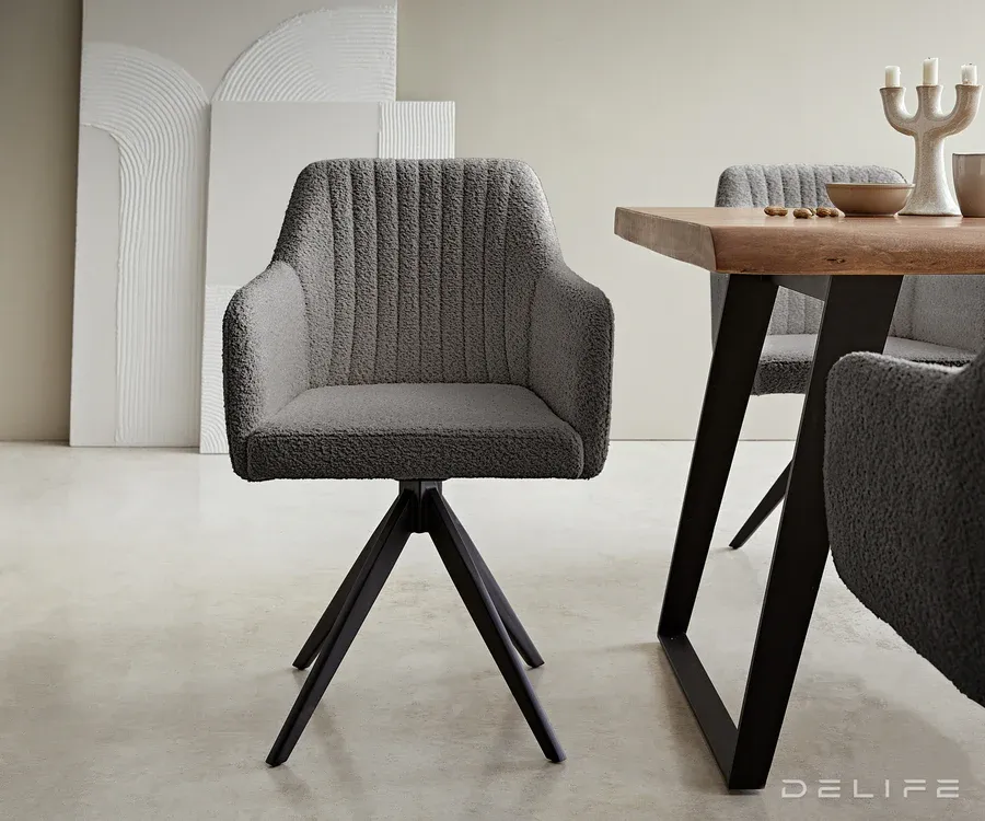 blagovaonska stolica greg, materijal: boucle - slika 2