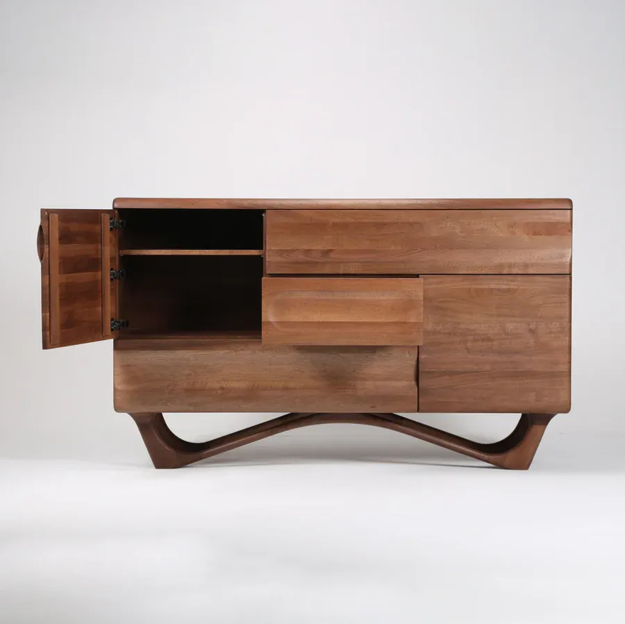 komoda antoni alto 160x96cm, materijal: puno drvo orah - slika 5