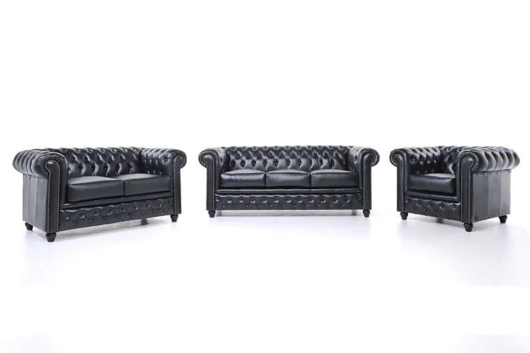 chesterfield set garnitura original leather | 1 + 2 + 3 sjedišta - slika 1