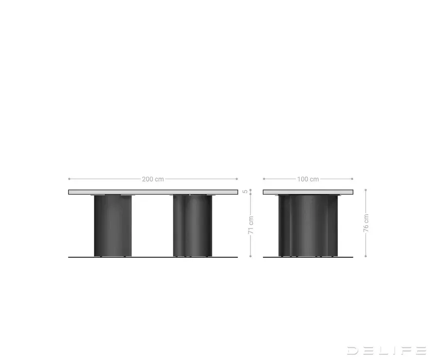 blagovaonski stol edge 200x100cm, materijal: hrast - slika 7