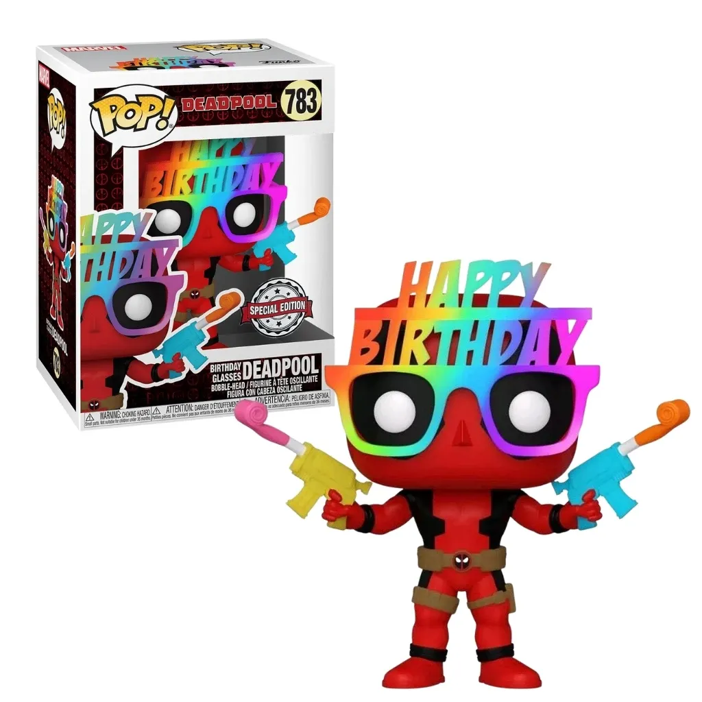 funko pop! marvel: deadpool 30th – birthday glasses deadpool #783 - slika 3
