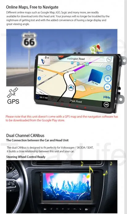 2 din android 6.0 golf 5 6 original navigacija gps - slika 2