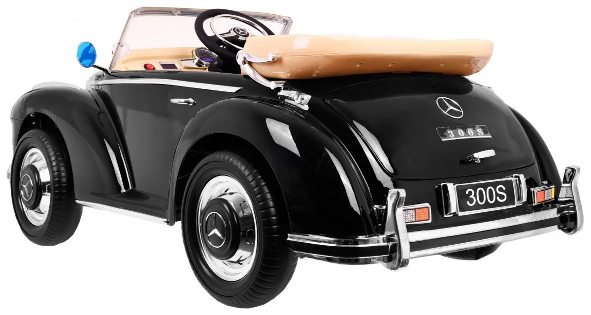 licencirani auto na akumultor mercedes benz 300s retro - crni/lakirani - slika 4