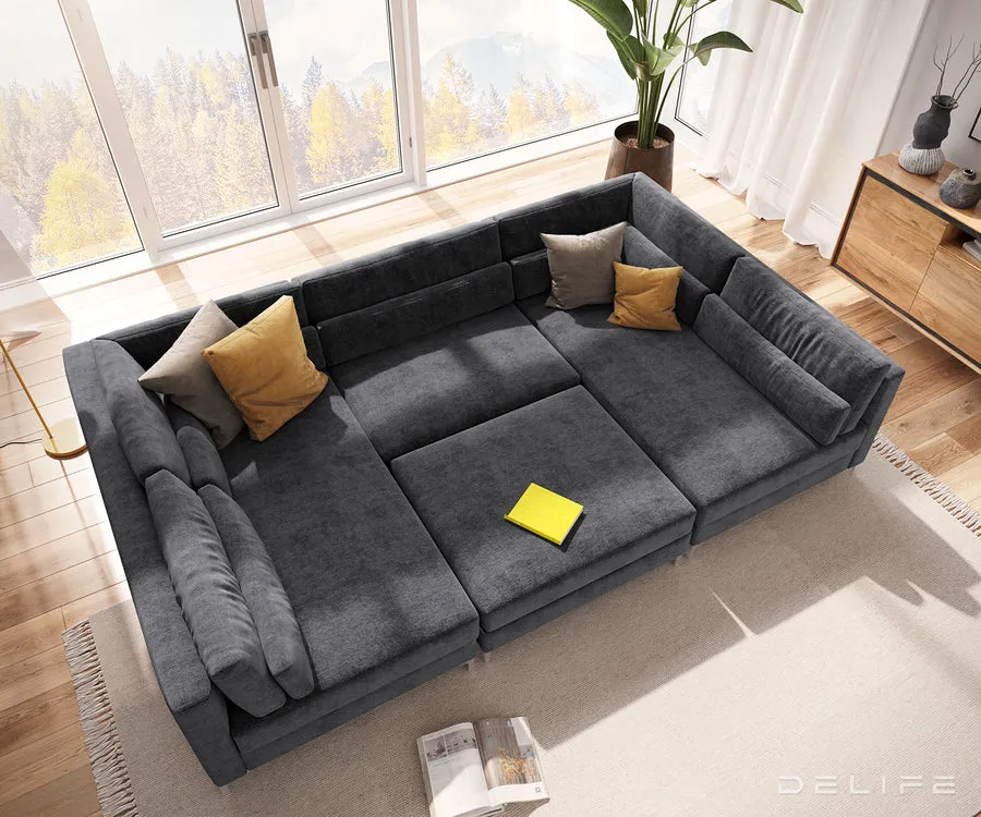 kutna garnitura elio 300x185cm, materijal: mikrofibra - slika 6