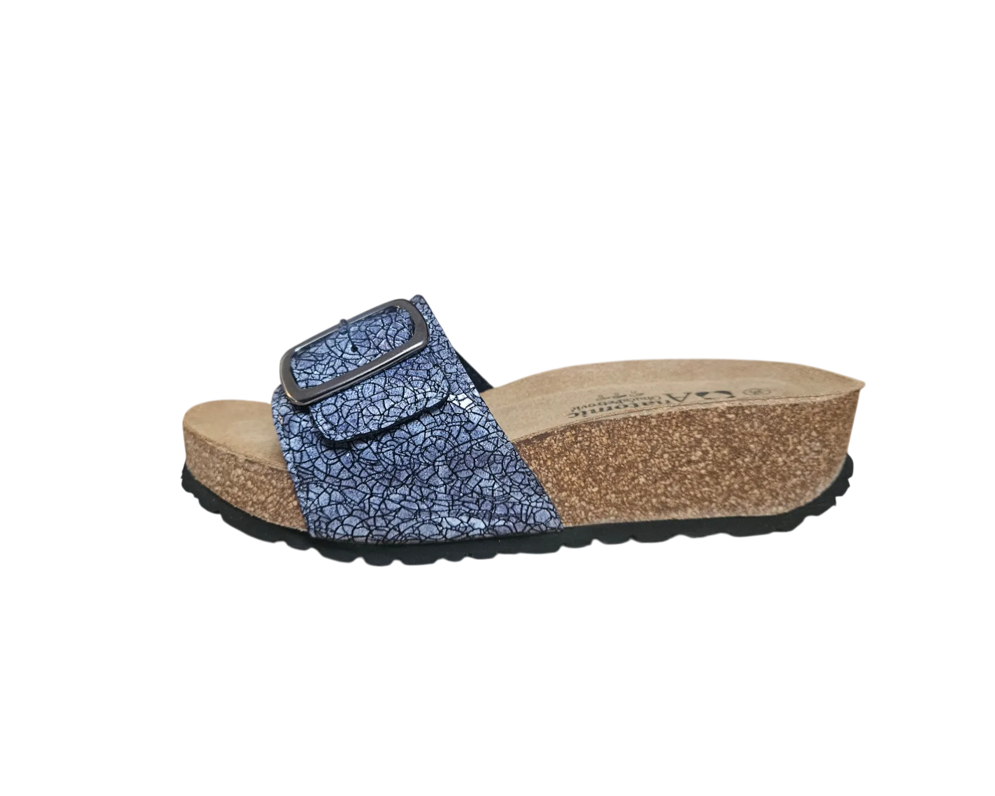 anatomic midnight blue – indigo metalik natikače s popucanim efektom - slika 5