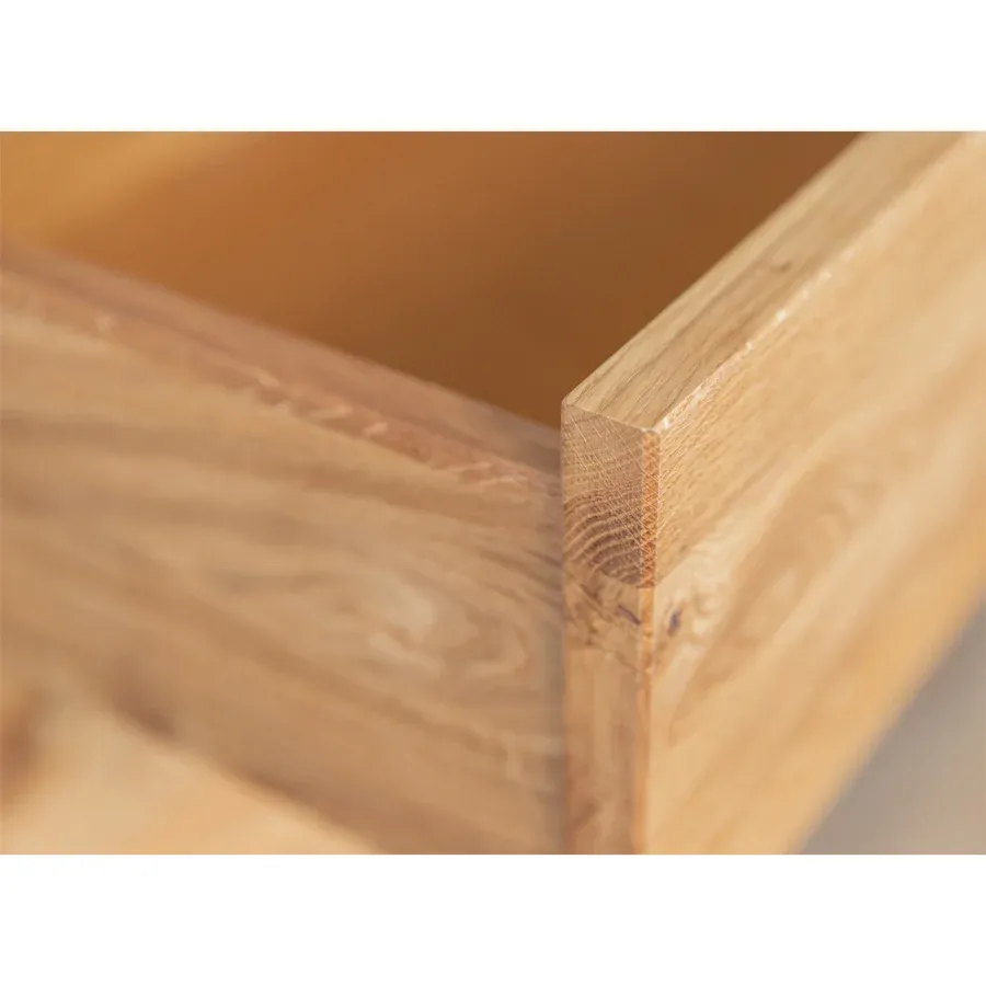 komoda modern loft 120,50x45cm sa staklom,materijal:masivno drvo hrast - slika 6