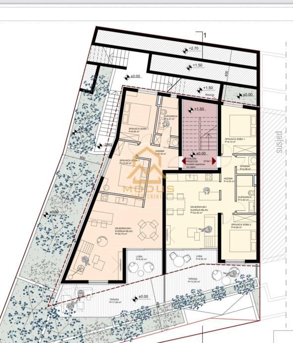 strožanac, 70.00 m2, novogradnja/ visoko prizemlje/ 2soban (prodaja) - slika 10