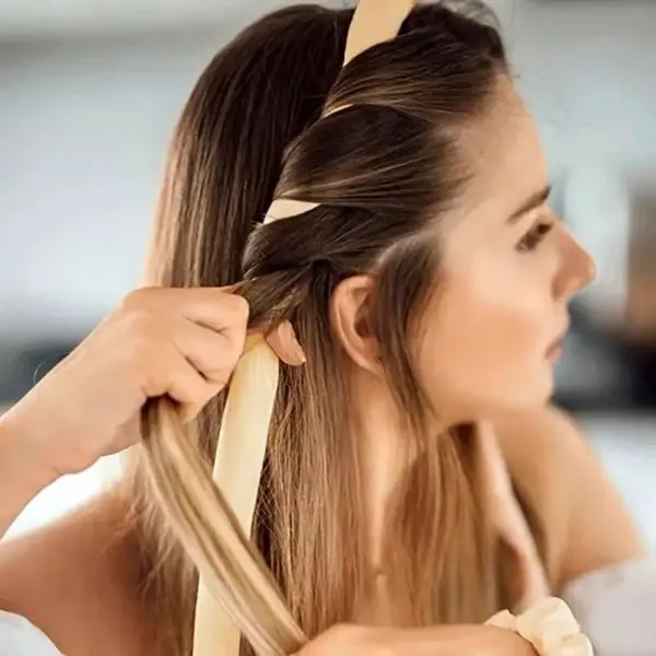 satenska spužva za kovrčanje kose - heatless curls - slika 6