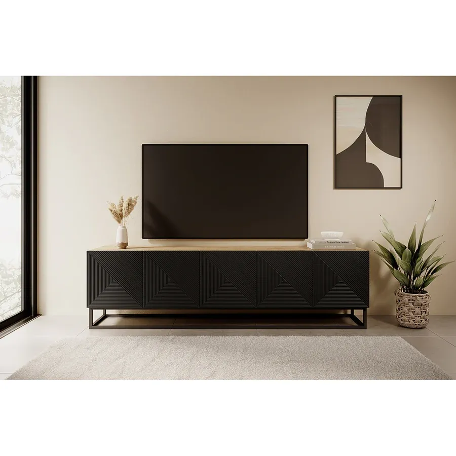 komoda asha 200cm, materijal: hrast - slika 4