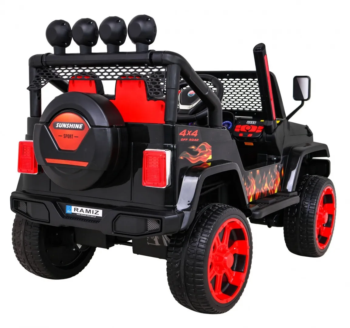auto na akumulator new raptor drifter 4 x 4 - crni/plamen - slika 5