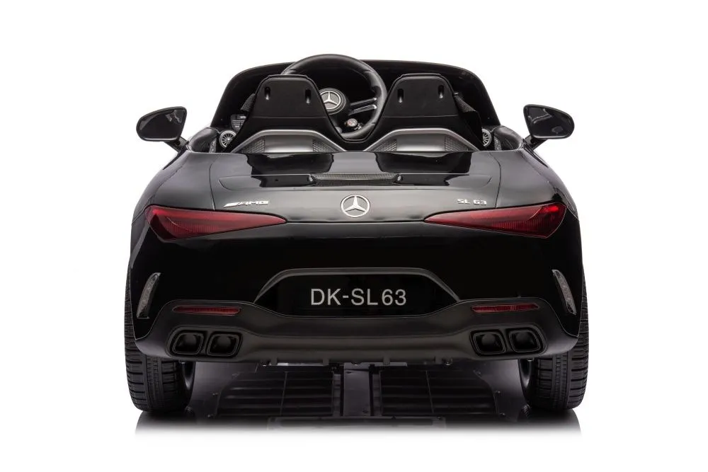 licencirani auto na akumulator mercedes amg sl63 - crni/lakirani - slika 2