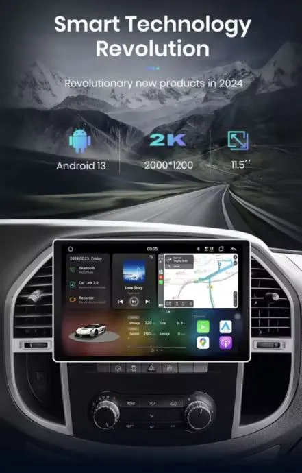 mercedes vito 3 w447 2014-2021 original android navigacija kamera wifi - slika 2