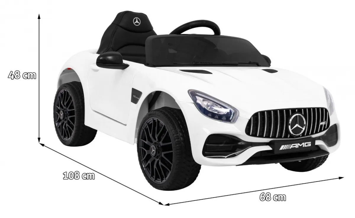 licencirani auto na akumultor mercedes benz gt - bijeli - slika 2