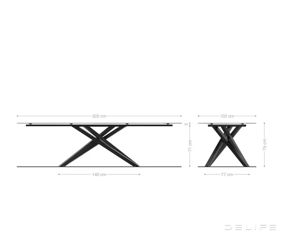 outdoor stol edge 300x100cm, materijal: keramika statuarietto - slika 7