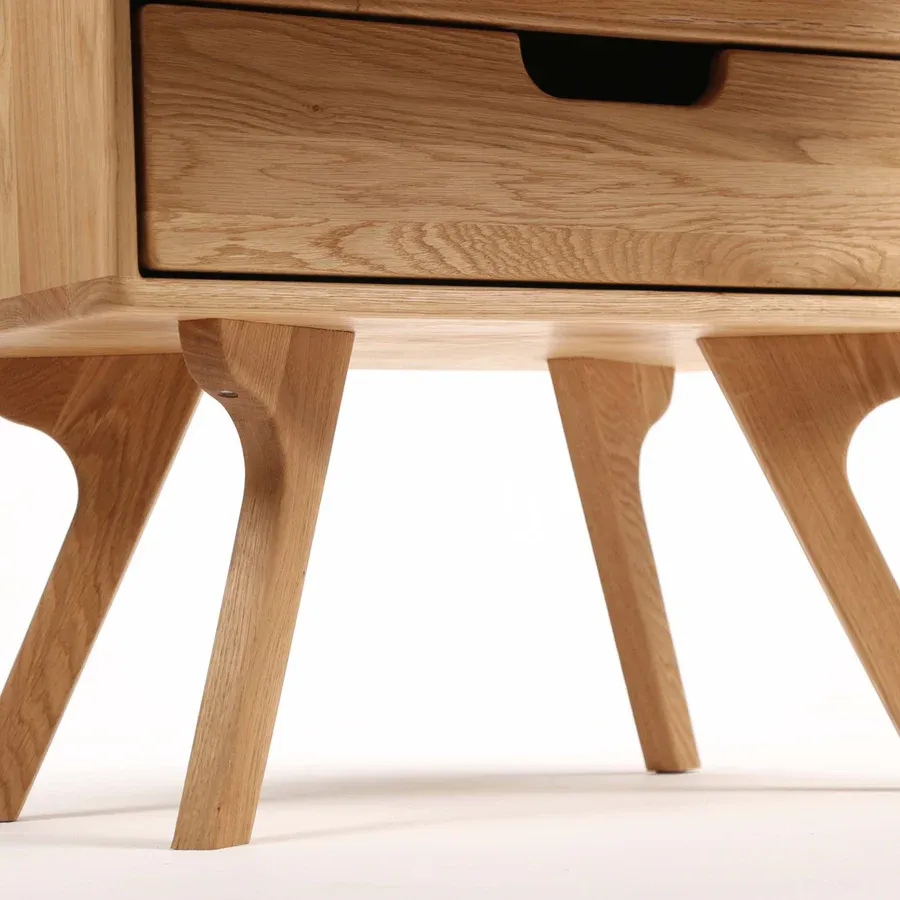 komoda amadeo 66x110cm, materijal: puno drvo hrast - slika 4