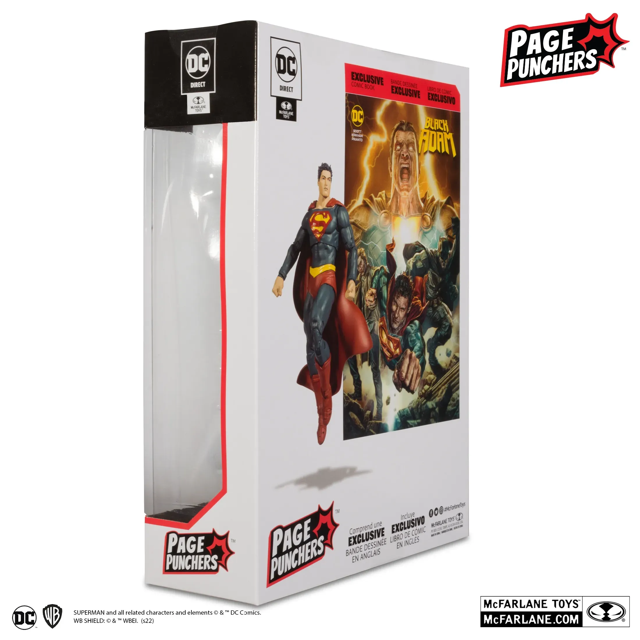 dc comics black adam strip + superman figura, 17cm - slika 13