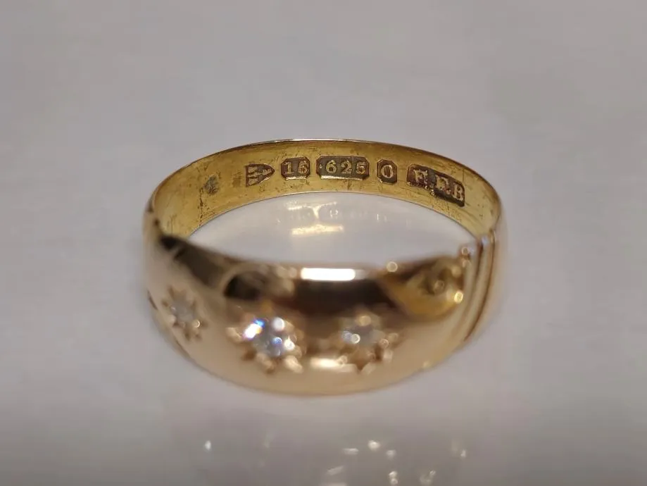 zlatni prsten (15k) s dijamantima 0,08ct / r1, rate ! - slika 4
