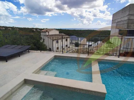 istra, labin, nova kuća s bazenom i pogledom na more - slika 15