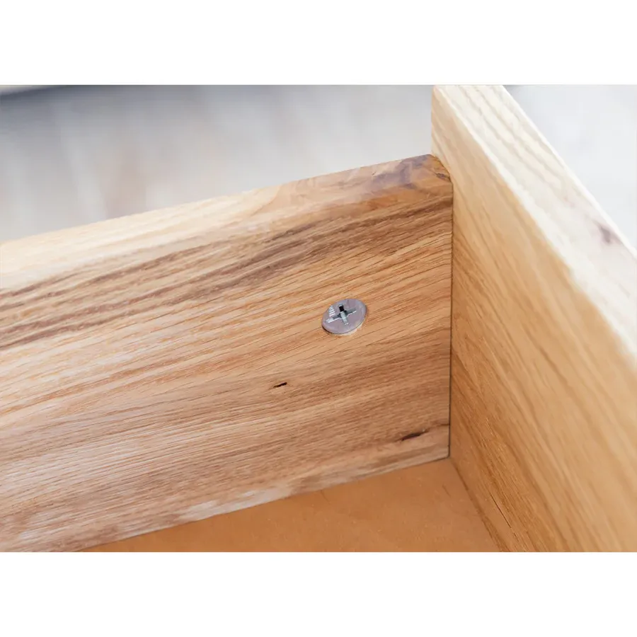 komoda modern loft 120,50x45cm, materijal: masivno drvo hrast - slika 8