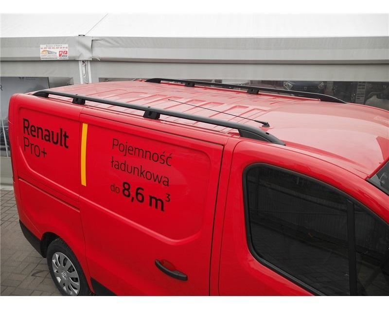 uzdužni krovni nosači za opel vivaro-l1-l2-l3-crna -srebrna boja - slika 4