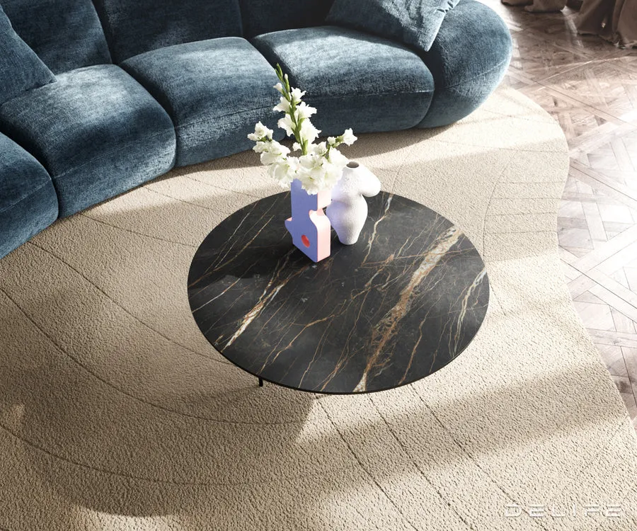 klub stolić edge 90x90cm, materijal: keramika laminam noir desir - slika 4