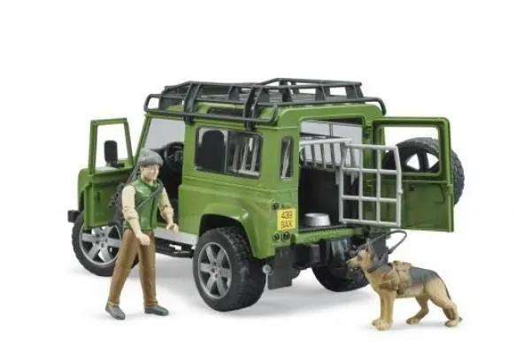bruder karavan land rover vagon sa šumarom i psom - slika 3