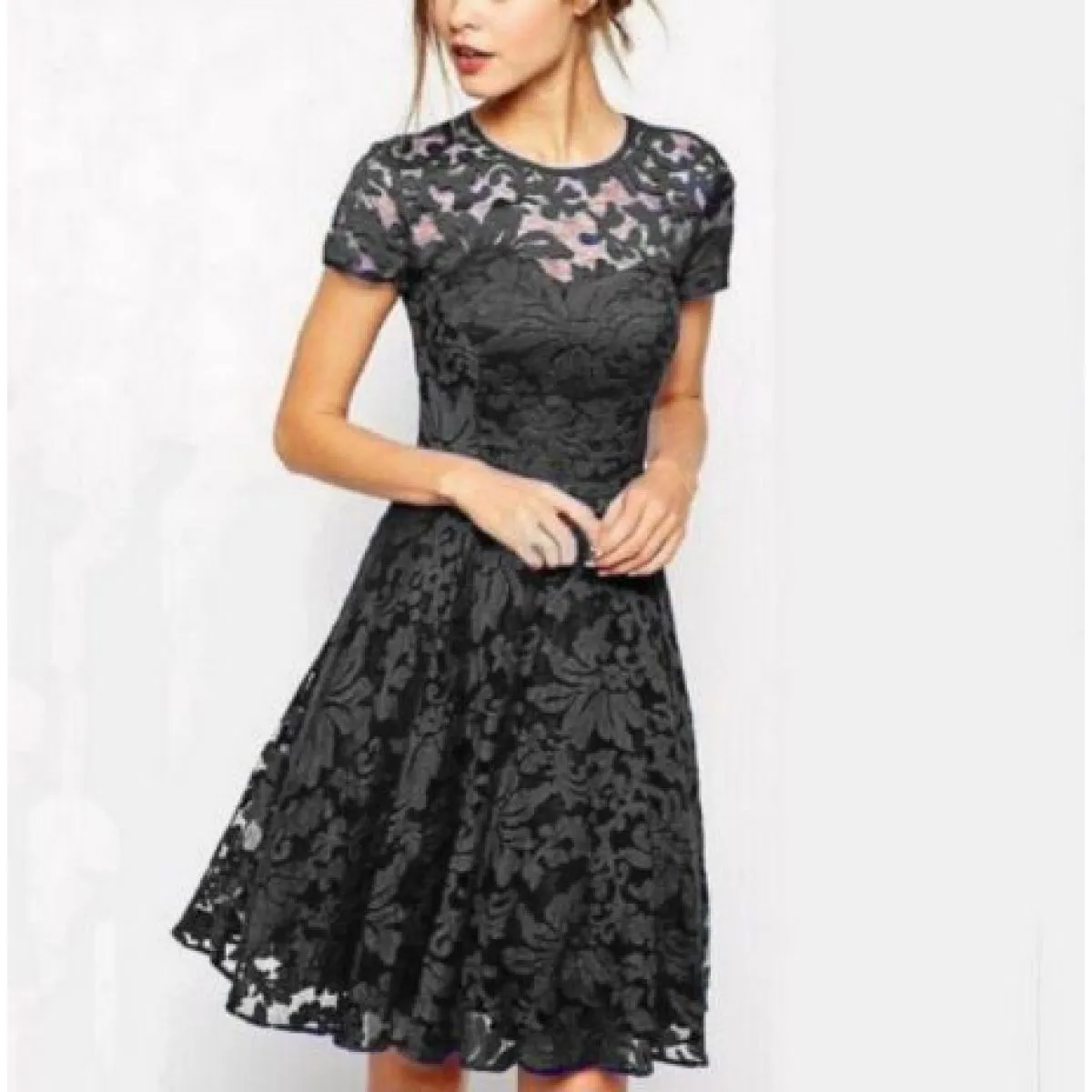 čipkasta haljina novi model makayla - slika 9