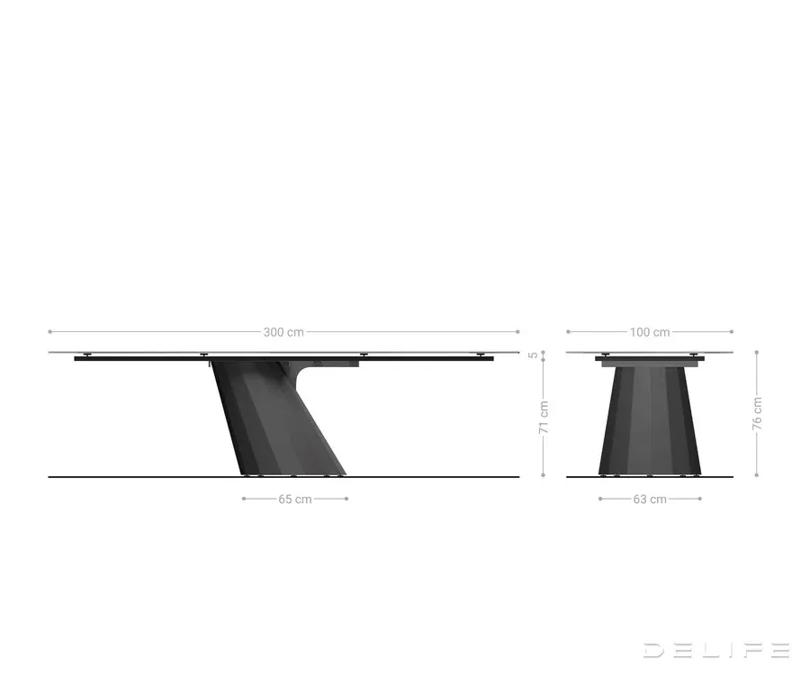 blagovaonski stol edge 300x100cm, materijal: keramika - slika 8