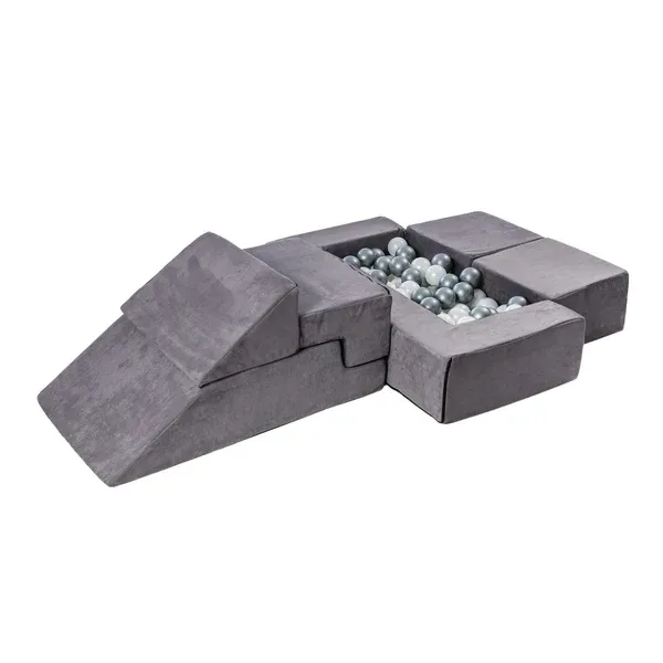 set baršunastih cigli - sivi - slika 2