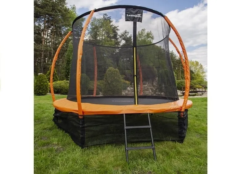 trampolin 8ft - crno/crveni - slika 2